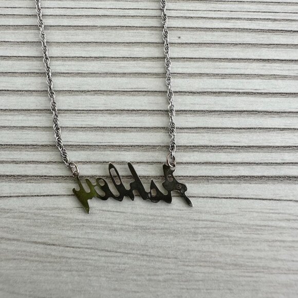 Sterling Silver "Ashley" Nameplate Necklace - Picture 5 of 6